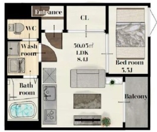 REGALEST薬師堂駅の物件間取画像